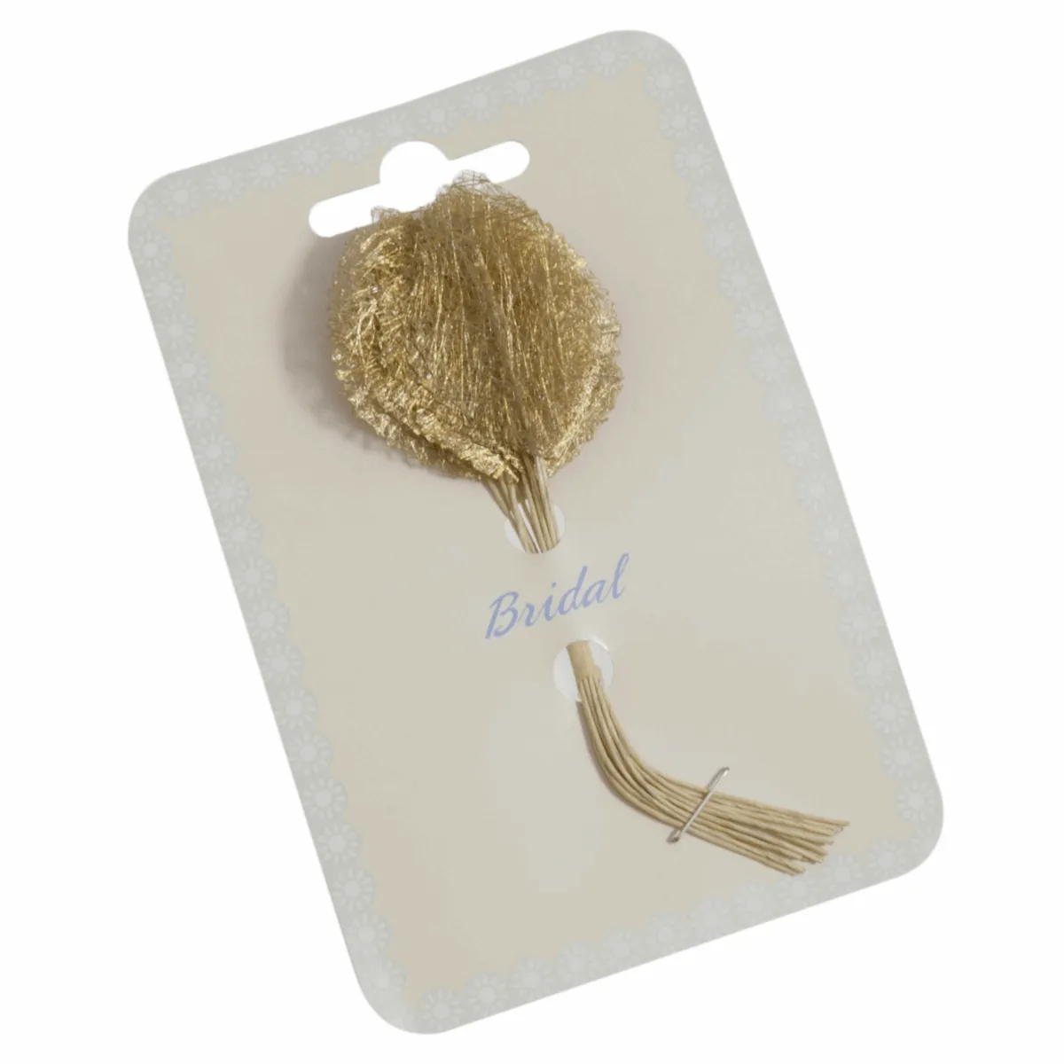 Metallic Gold Rose Leaves - 28mm (Pack of 12)