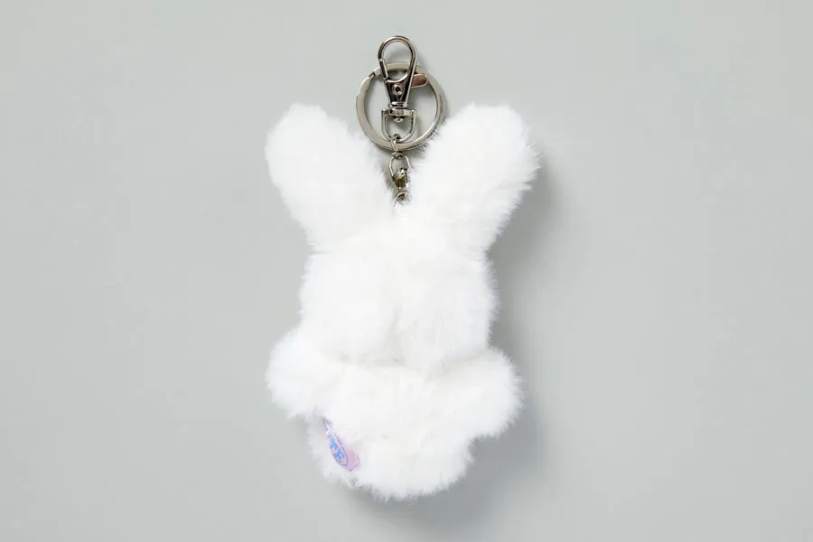 MINI KEYRING WIRE EARS WHITE RABBIT