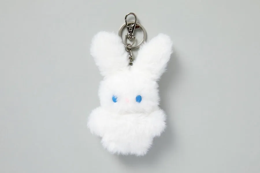 MINI KEYRING WIRE EARS WHITE RABBIT