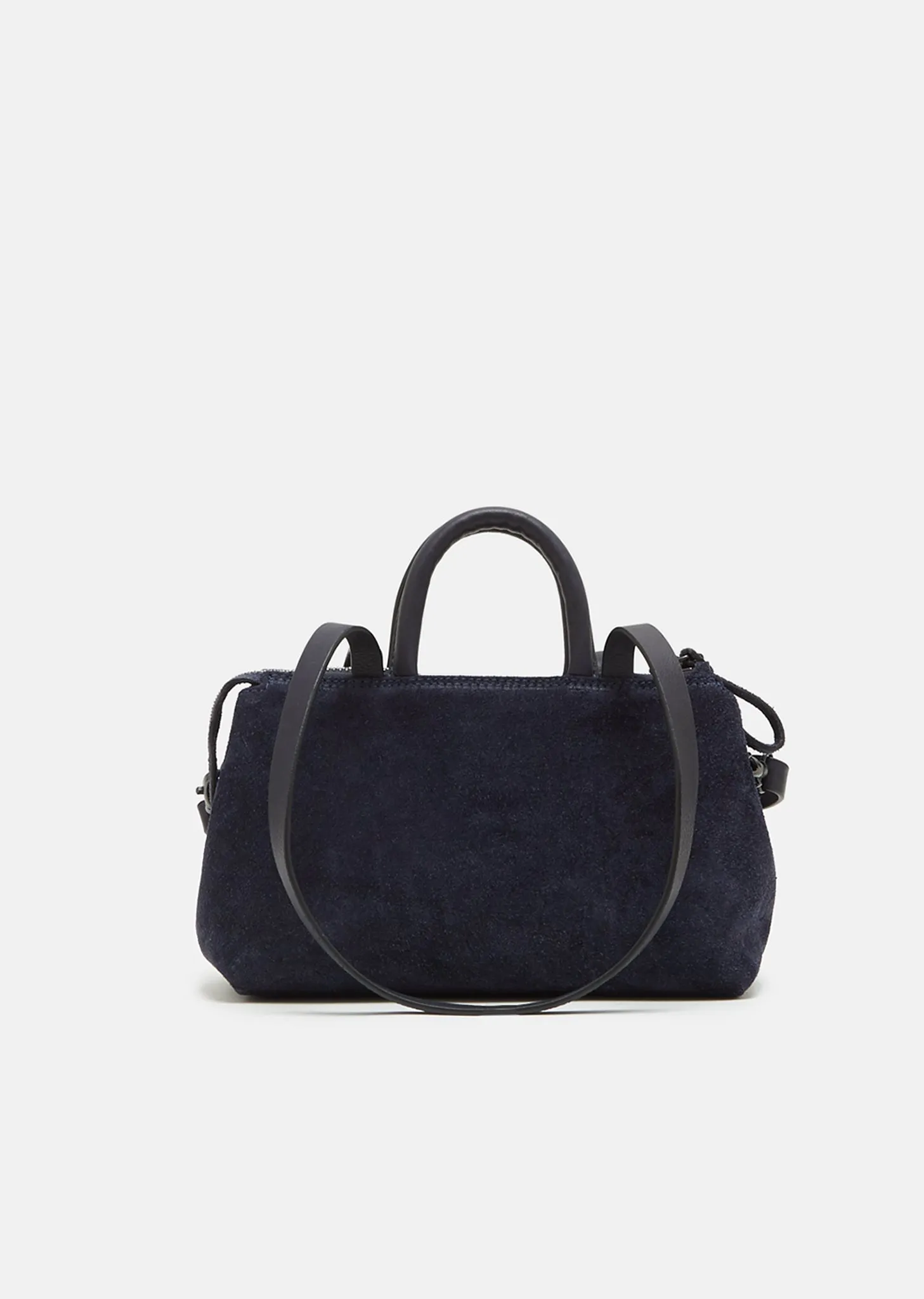 Mini Orizzontale Distressed Suede Shoulder Bag