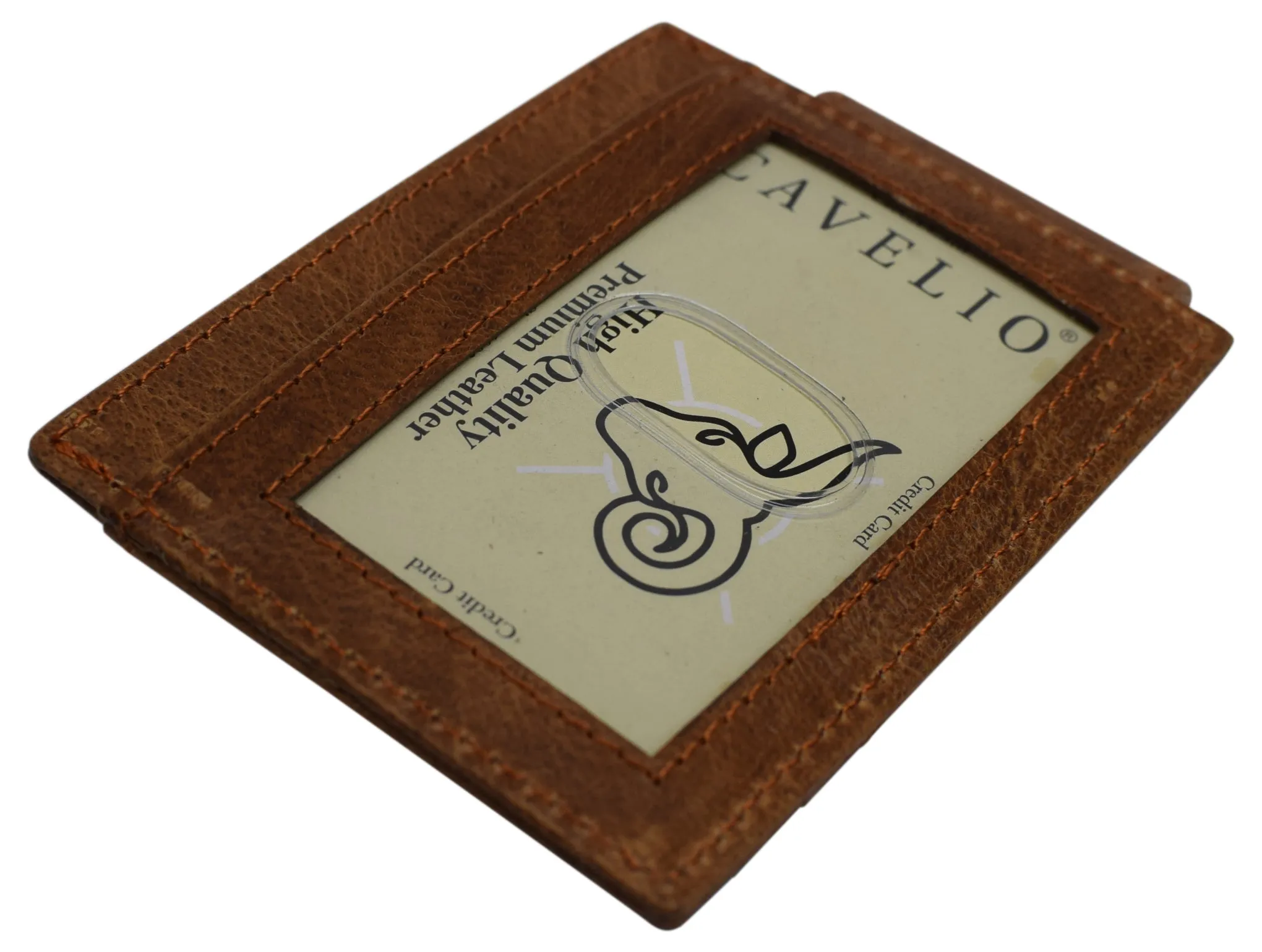 Money Clip Leather Wallet For Men Slim Front Pocket RFID Blocking with Super Strong Magnetic
