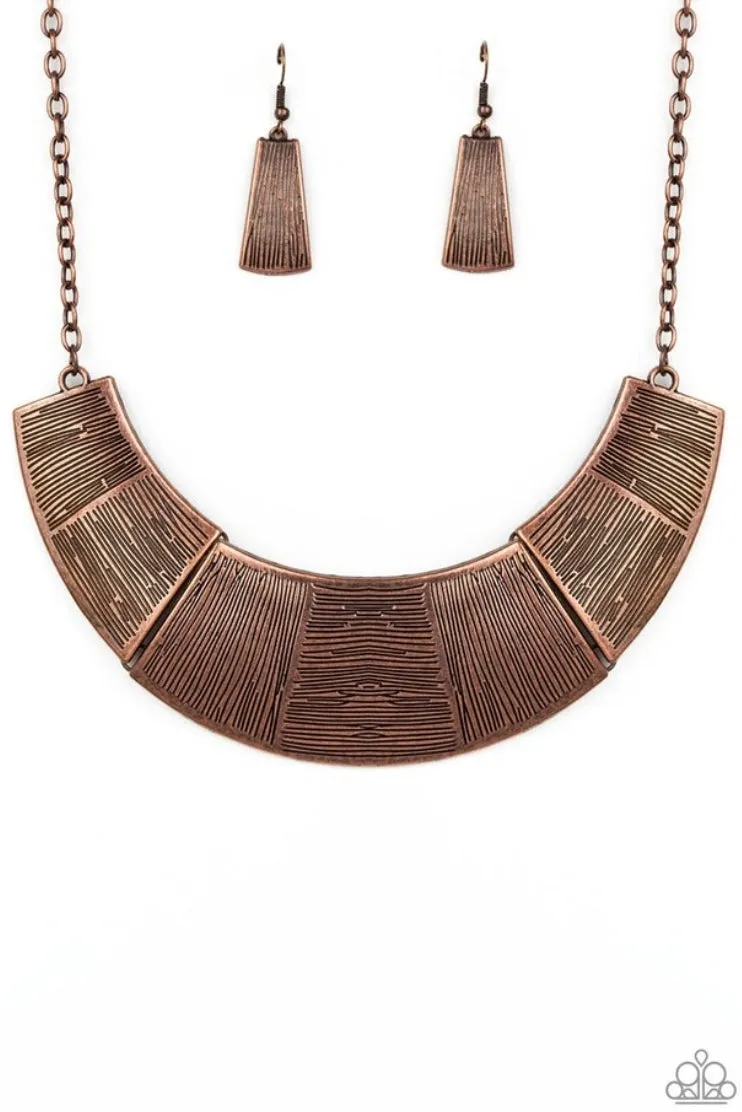 More Roar Copper Necklace - Paparazzi Necklace