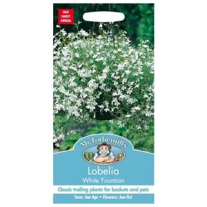 Mr Fothergill's Lobelia White Fountain Seeds