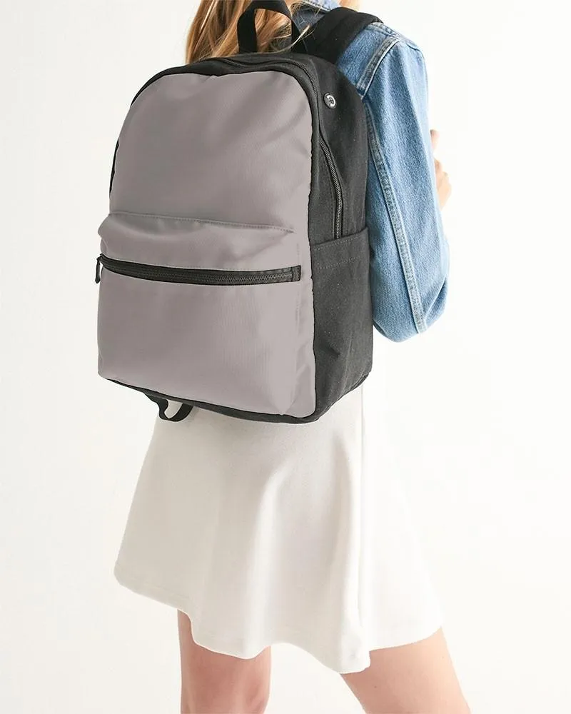 Muted Brown Canvas Backpack | Muted Pale Brown | C30M30Y30K0