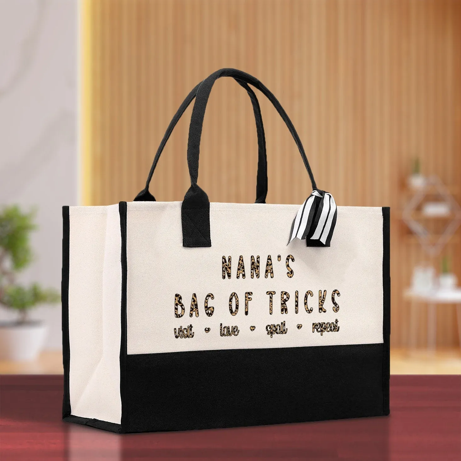 Nana's Bag Of Tricks Leopard Grandma Tote Bag Nana Bag Grandma Gift Bag Shopping Bag Mothers Day Gift Live Love Spoil Bag Grandma Bag