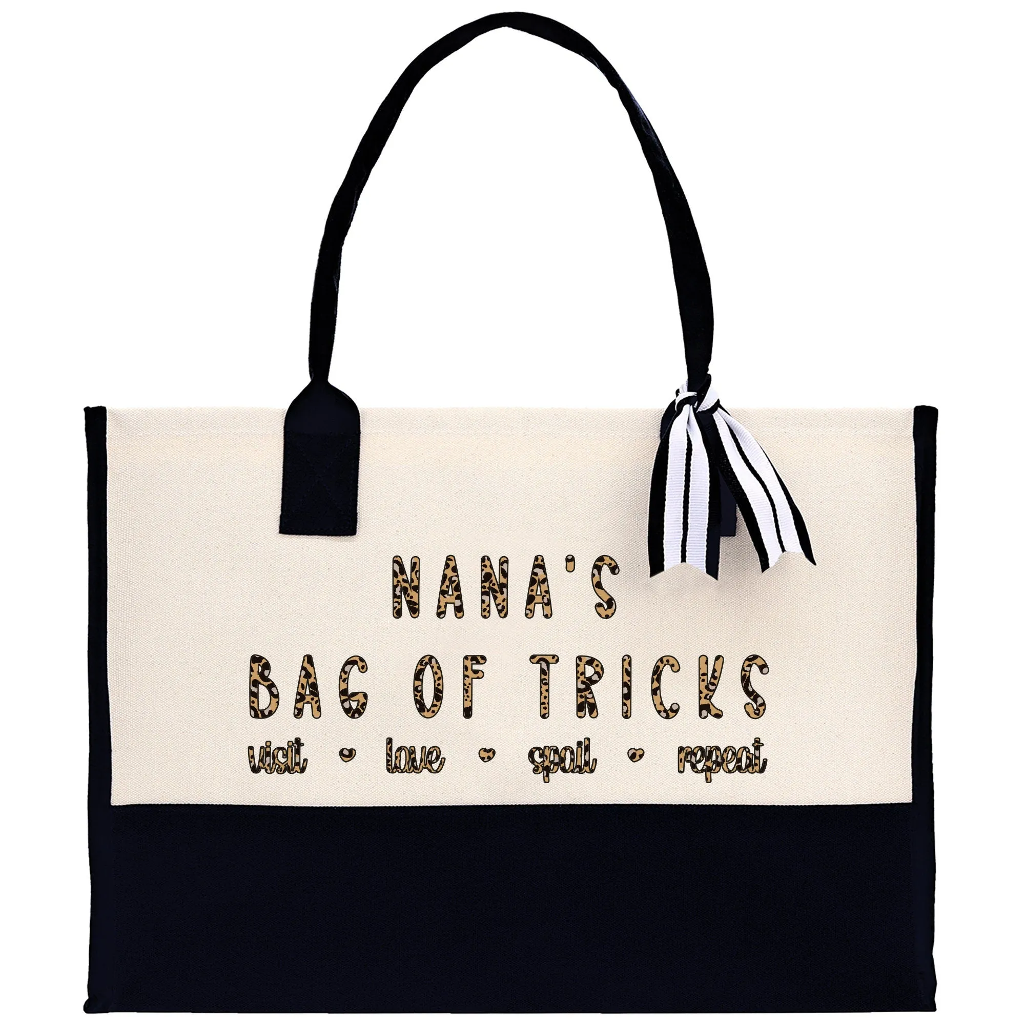 Nana's Bag Of Tricks Leopard Grandma Tote Bag Nana Bag Grandma Gift Bag Shopping Bag Mothers Day Gift Live Love Spoil Bag Grandma Bag
