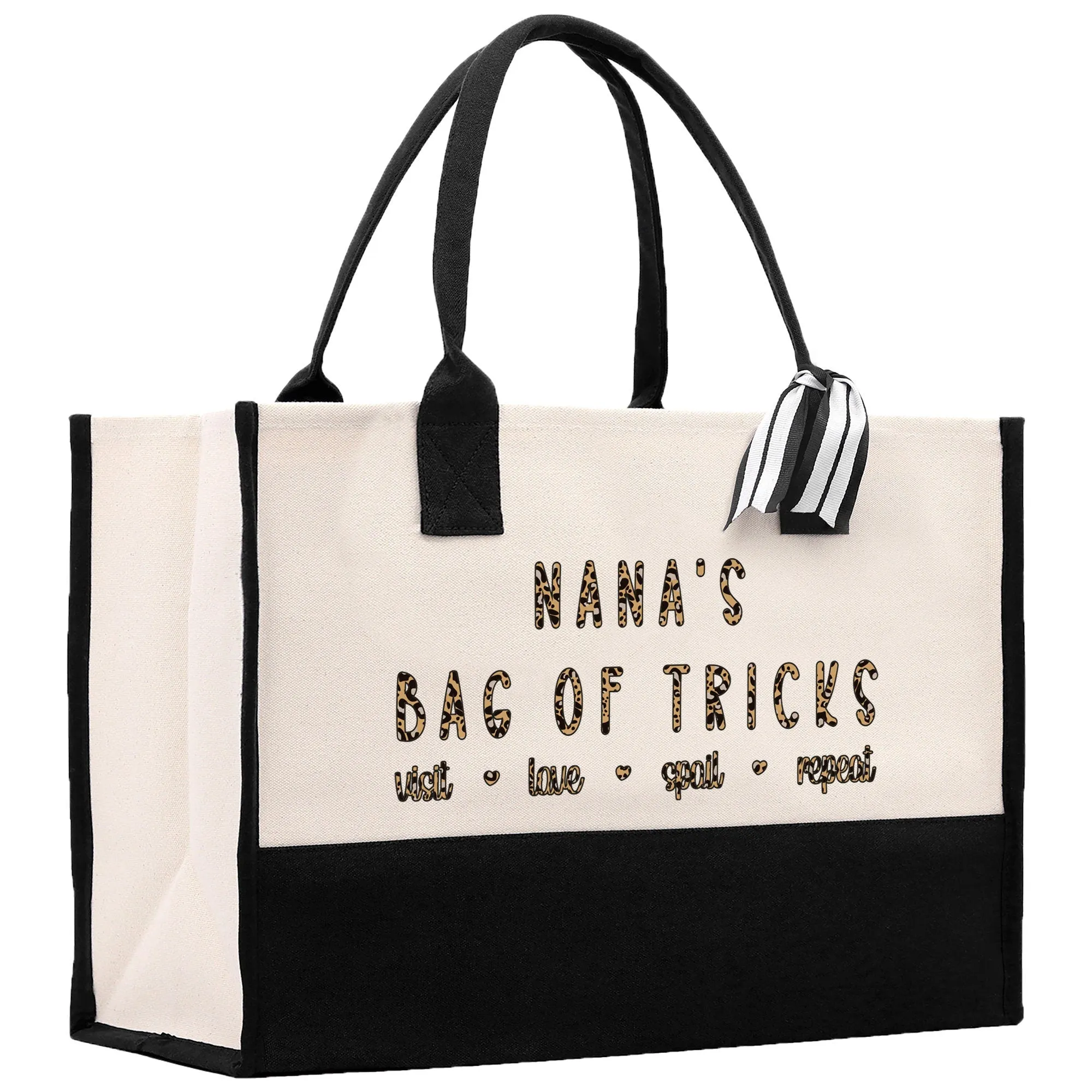 Nana's Bag Of Tricks Leopard Grandma Tote Bag Nana Bag Grandma Gift Bag Shopping Bag Mothers Day Gift Live Love Spoil Bag Grandma Bag