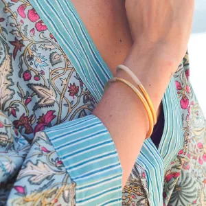 Natural Horn with Gold Bangle
