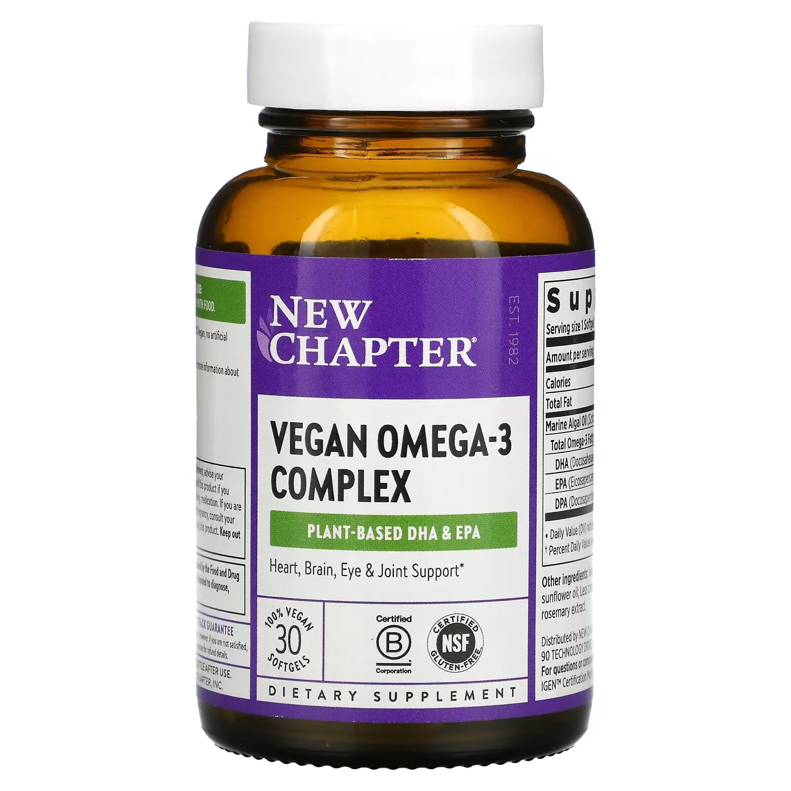 New Chapter, Vegan Omega-3, 30 Vegan Capsules