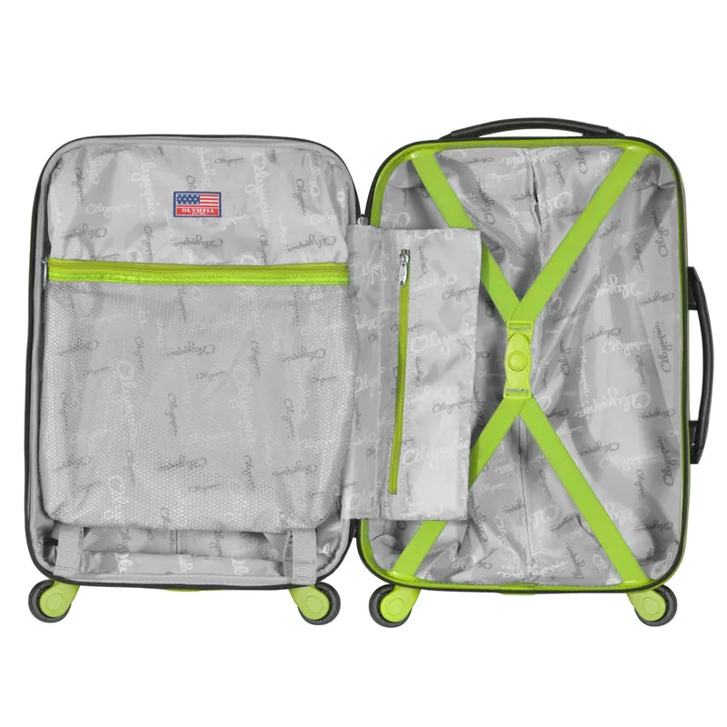 Olympia Apache II 3 Piece Hardside Spinner Luggage Set