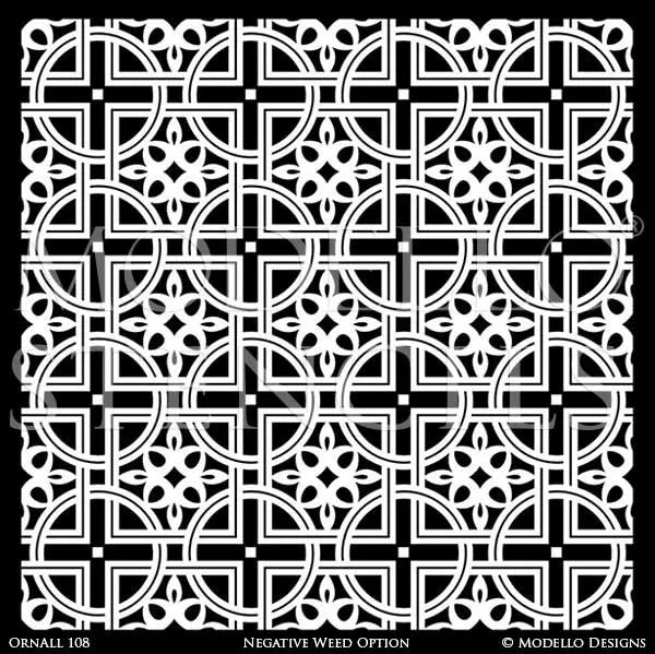 OrnAll108 Custom Vinyl Stencil