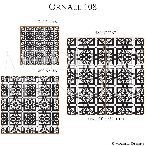 OrnAll108 Custom Vinyl Stencil