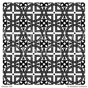 OrnAll108 Custom Vinyl Stencil
