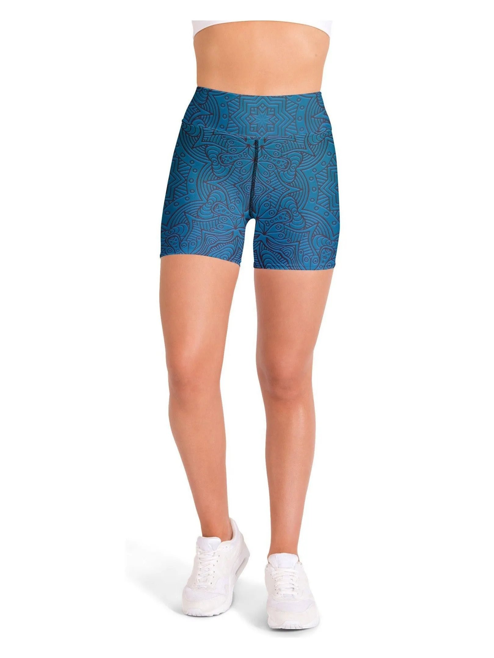 Ornamental Mandala Yoga Shorts