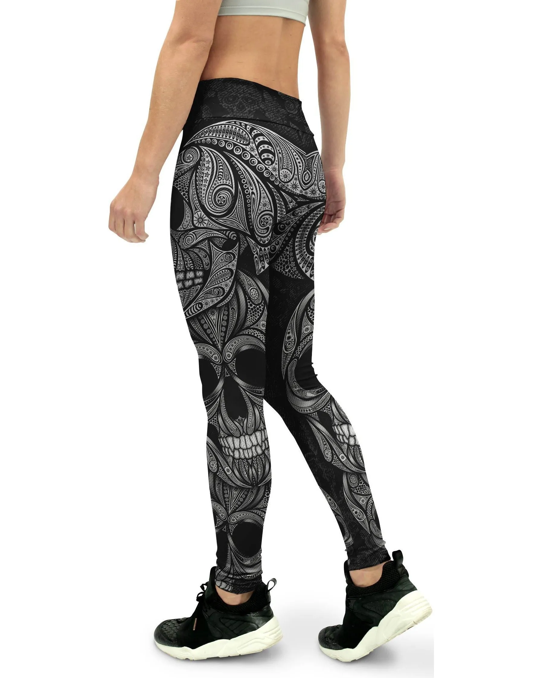 Ornamental Skull Yoga Pants