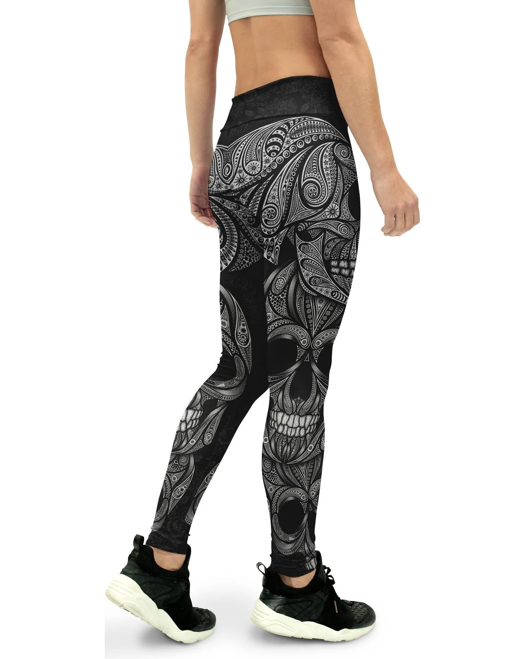 Ornamental Skull Yoga Pants