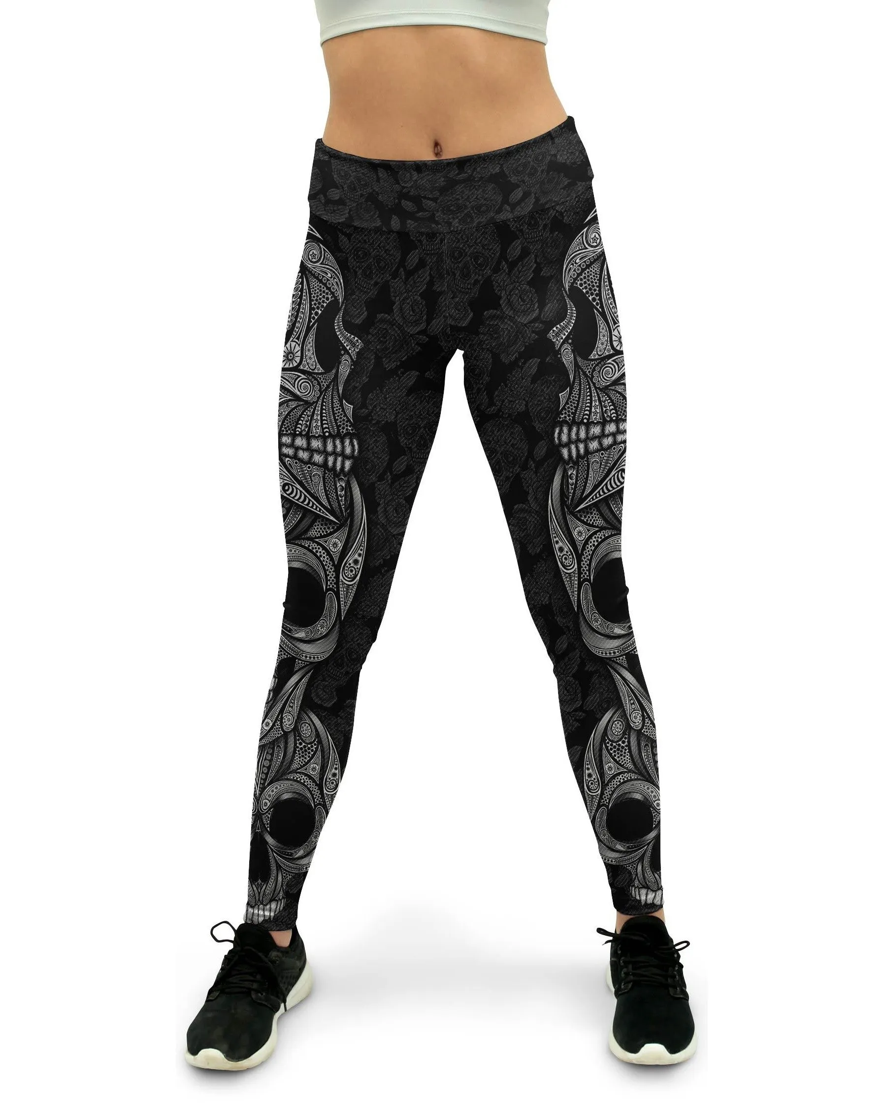 Ornamental Skull Yoga Pants