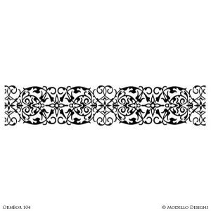 OrnBor104 Custom Border Stencil