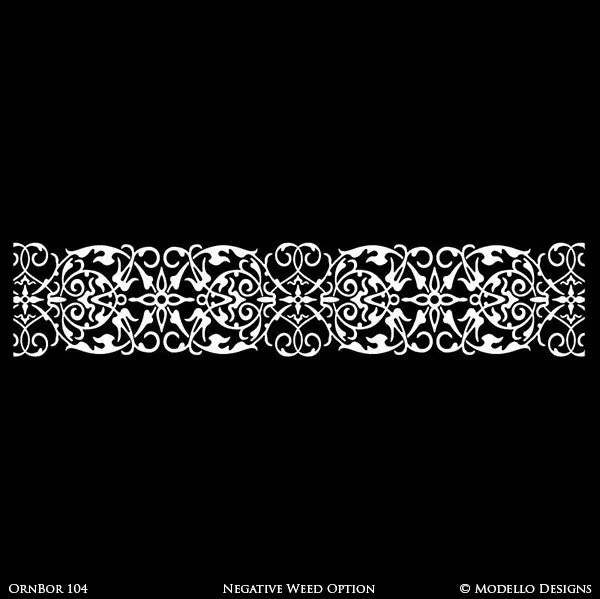OrnBor104 Custom Border Stencil