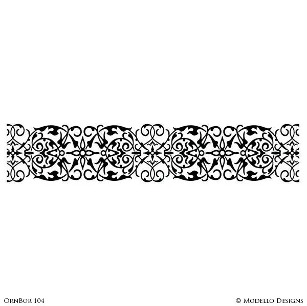 OrnBor104 Custom Border Stencil