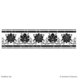 OrnBor148 Custom Border Stencil
