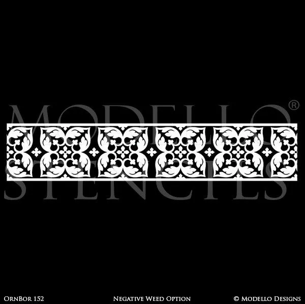 OrnBor152 Custom Border Stencil