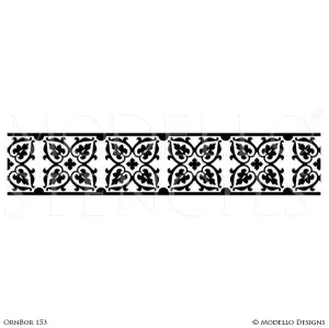 OrnBor153 Custom Border Stencil