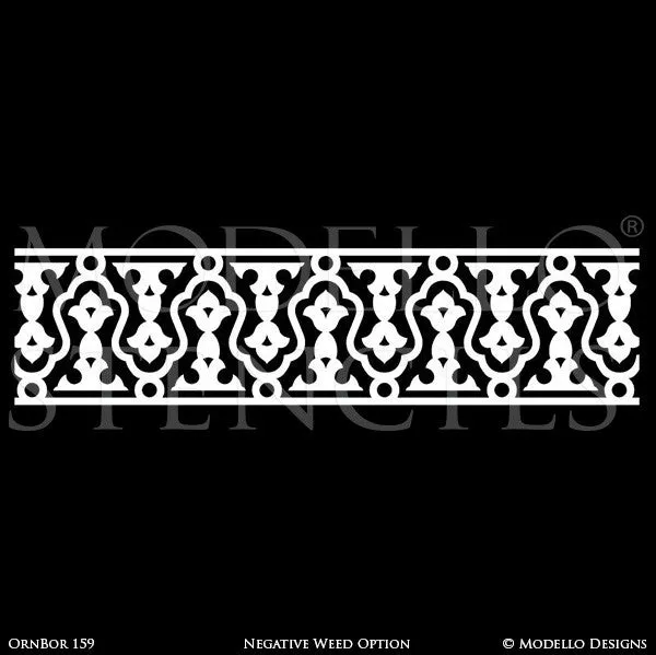 OrnBor159 Custom Border Stencil