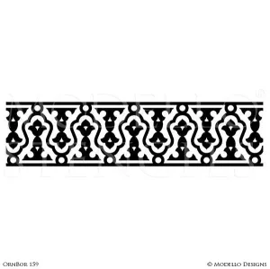 OrnBor159 Custom Border Stencil