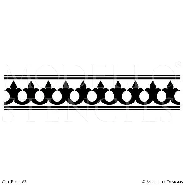 OrnBor163 Custom Border Stencil