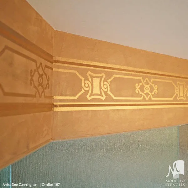 OrnBor167 Custom Border Stencil