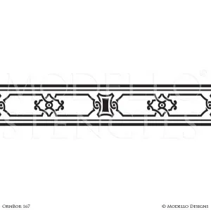OrnBor167 Custom Border Stencil
