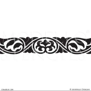 OrnBor184 Custom Border Stencil