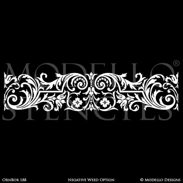 OrnBor188 Custom Border Stencil