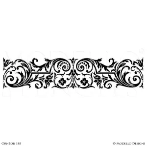 OrnBor188 Custom Border Stencil