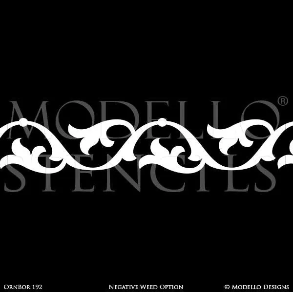 OrnBor192 Custom Border Stencil
