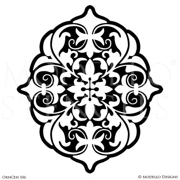 OrnCen106 Custom Medallion Stencil