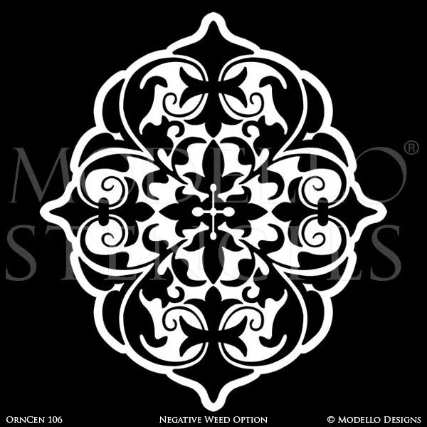 OrnCen106 Custom Medallion Stencil