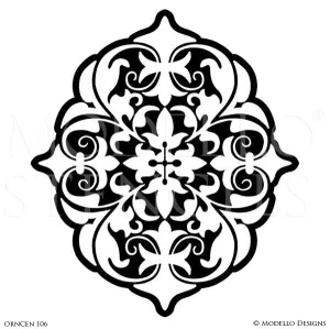 OrnCen106 Custom Medallion Stencil