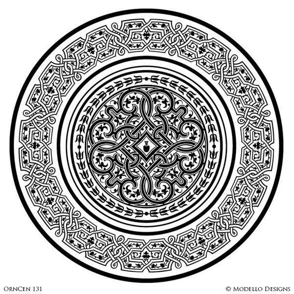 OrnCen131 Custom Medallion Stencil