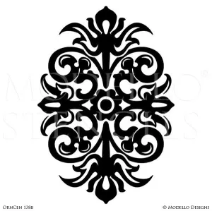OrnCen138b Custom Medallion Stencil