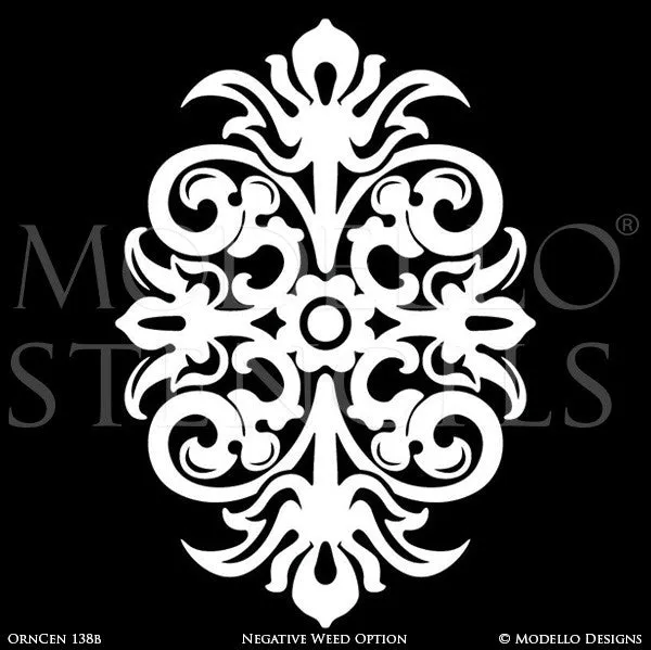OrnCen138b Custom Medallion Stencil
