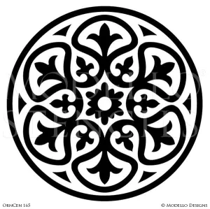 OrnCen165 Custom Medallion Stencil