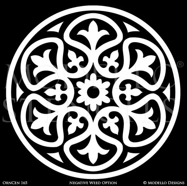 OrnCen165 Custom Medallion Stencil