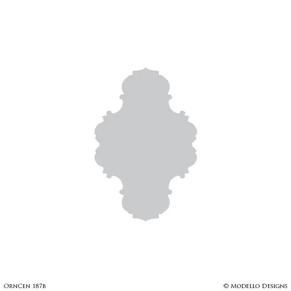OrnCen187b Custom Medallion Stencil