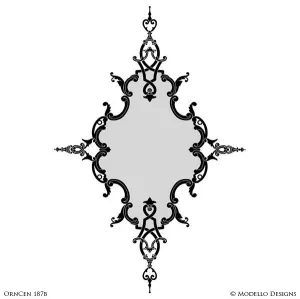 OrnCen187b Custom Medallion Stencil