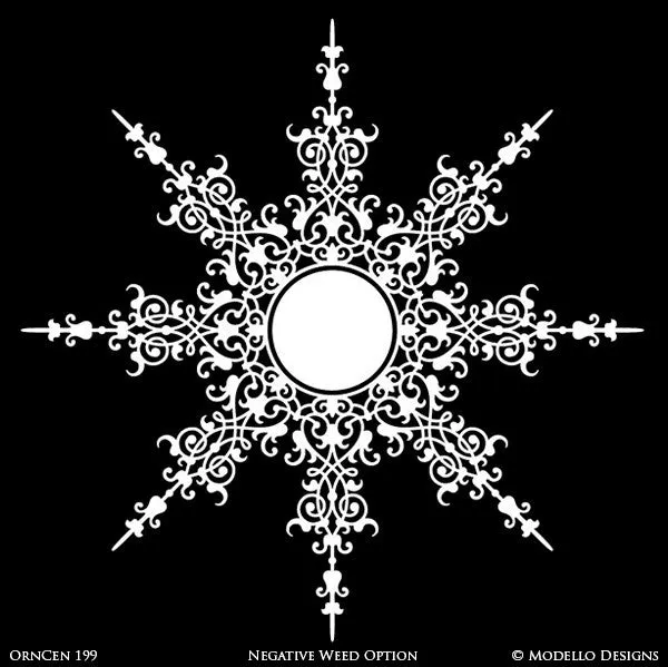 OrnCen199 Custom Medallion Stencil