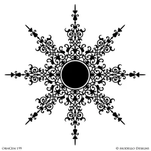 OrnCen199 Custom Medallion Stencil