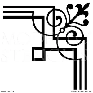 OrnCor216 Custom Corner Stencil