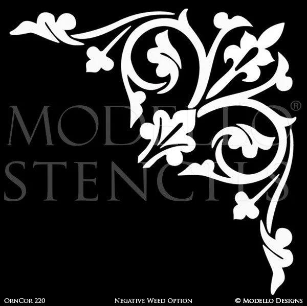 OrnCor220 Custom Corner Stencil